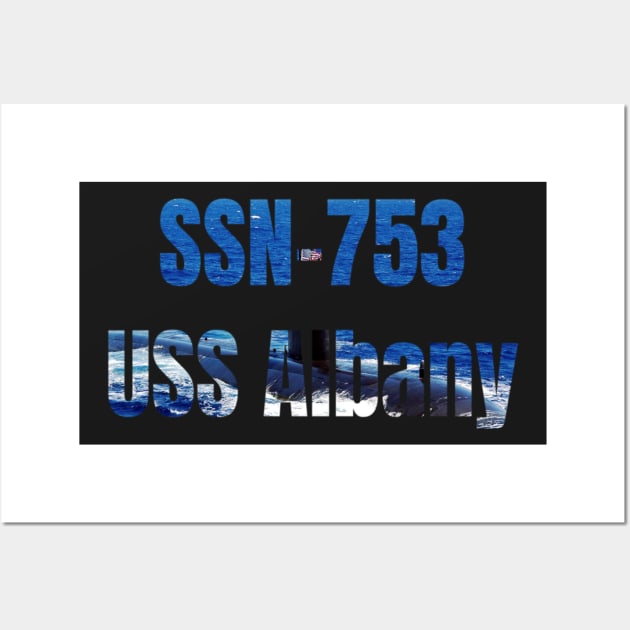 USS Albany (SSN-753), Navy Sailor Veteran Gift Wall Art by woormle